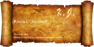 Kocsi József névjegykártya